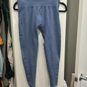 Set active blue ribbed leggings